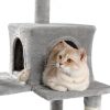 Luxury Cat Tree Cat Tower with Sisal Scratching Post, Cozy Condo, Top Perch, Hammock and Dangling Ball Beige (Minimum Retail Price for US: USD 99.99)