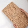 Water Hyacinth Woven Wicker Square Cat Bed Cave - 13" x 13" x 13" - For Small and Medium Cat Breeds and Chihuahua